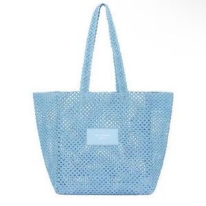 Dolce & Gabbana Light Blue Woven Tote Bag
